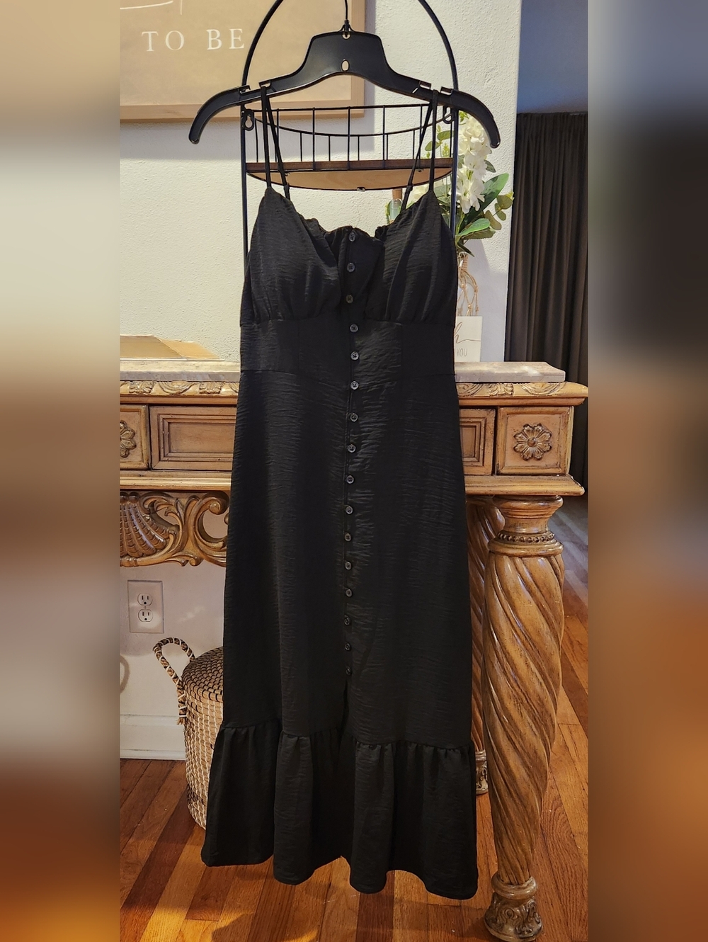 Black Spaghetti Strap Dress S